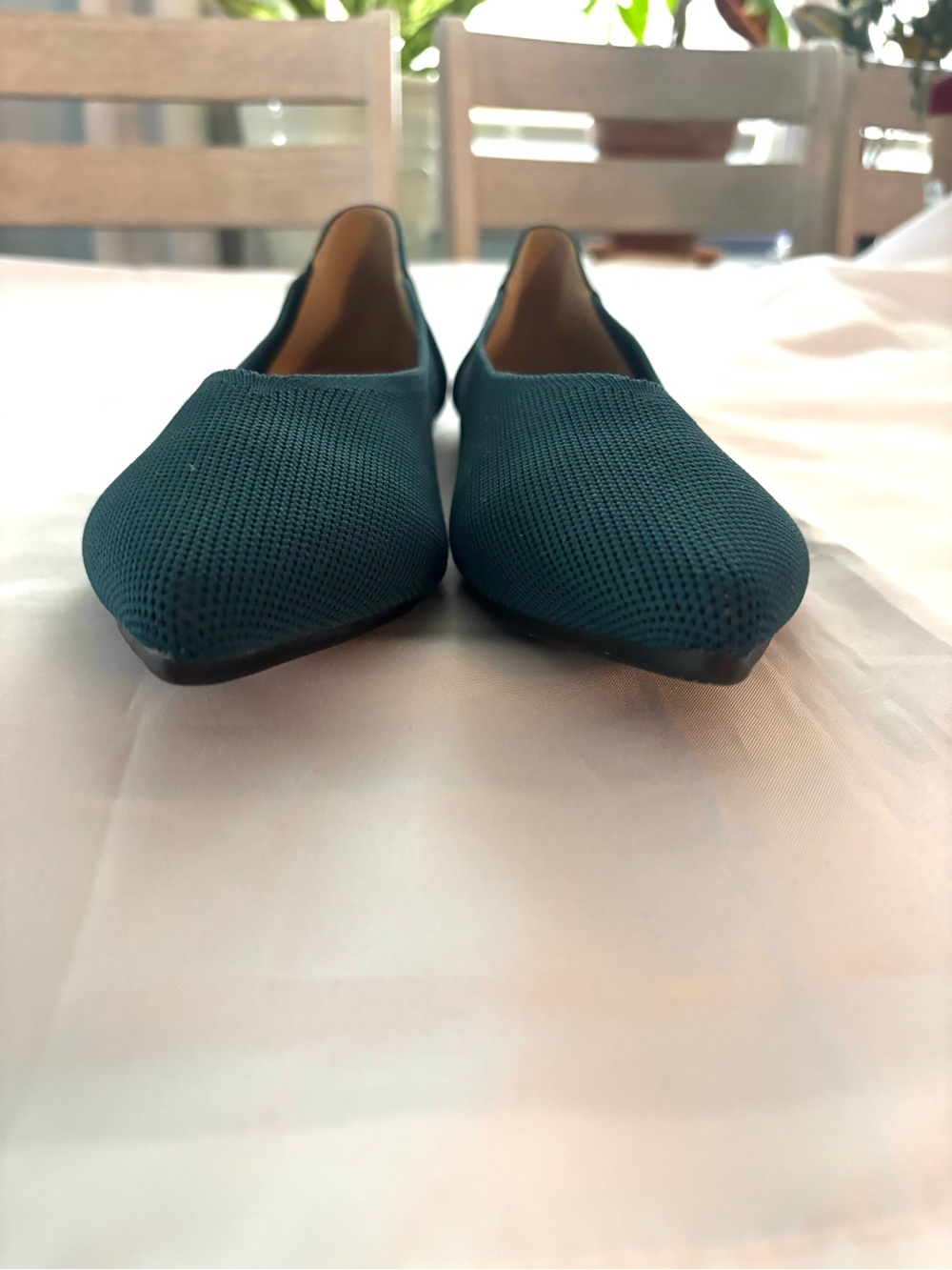 NWOT Semwiss Teal Pointed Toe Ballet Flats SZ 8.5 - Picture 5 of 14